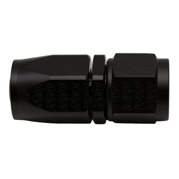 DeatschWerks - DeatschWerks 8AN Female Swivel Straight Hose End CPE - Anodized Matte Black