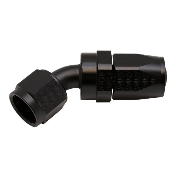 DeatschWerks - DeatschWerks 8AN Female Swivel 45-Degree Hose End CPE - Anodized Matte Black