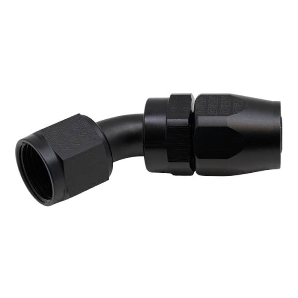 DeatschWerks - DeatschWerks 10AN Female Swivel 45-Degree Hose End CPE - Anodized Matte Black