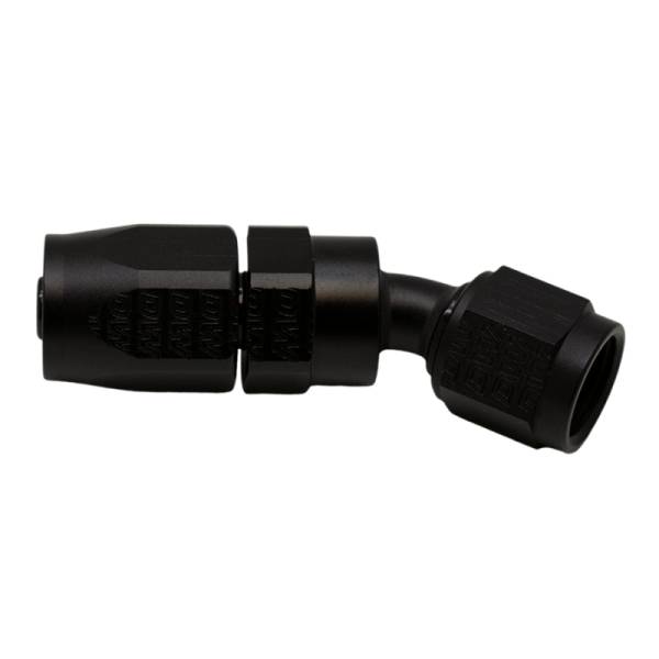 DeatschWerks - DeatschWerks 6 AN Female Flare Swivel 30-Degree Hose End CPE - Anodized Matte Black