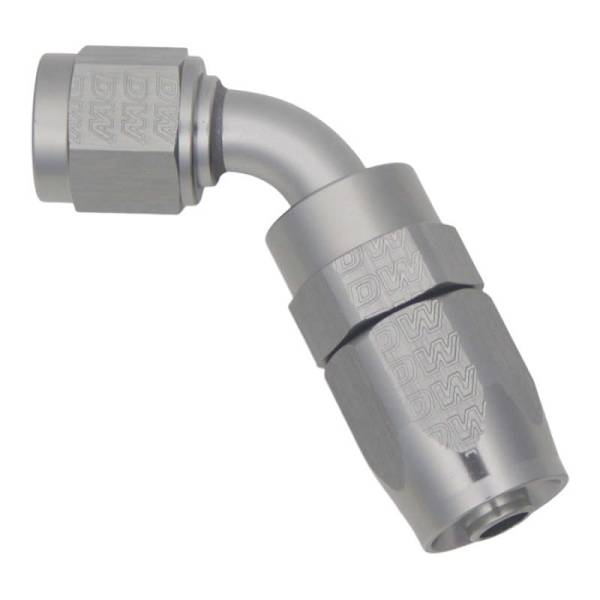 DeatschWerks - DeatschWerks 6AN Female Flare Swivel 60-Degree Hose End CPE Anodized DW Titanium