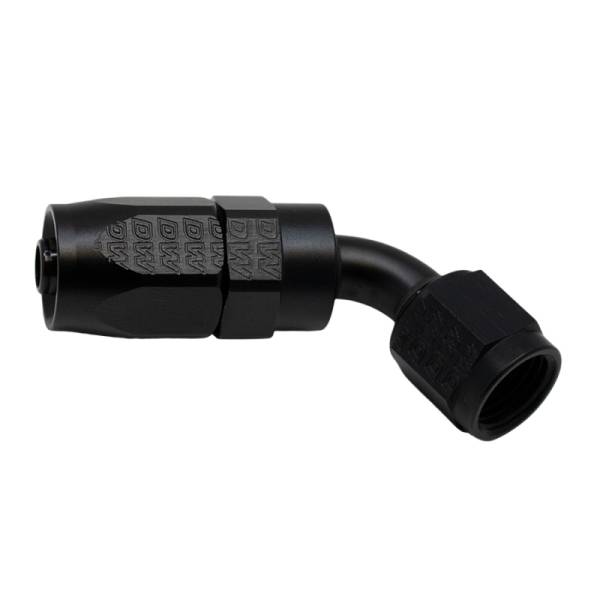 DeatschWerks - DeatschWerks 6 AN Female Flare Swivel 60-Degree Hose End CPE - Anodized Matte Black