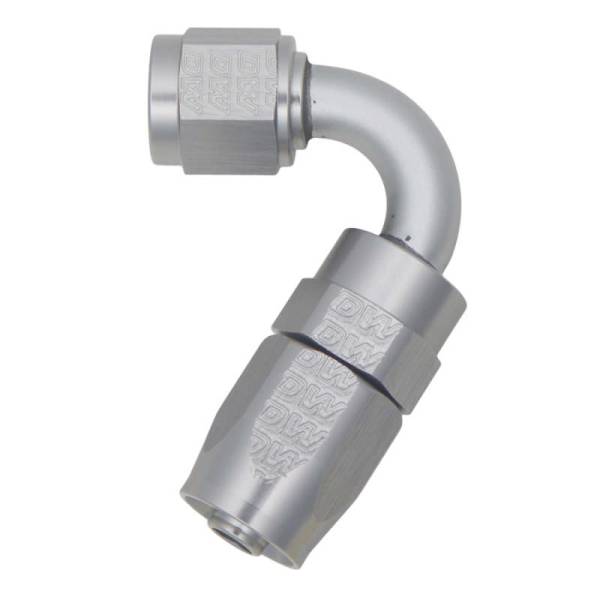 DeatschWerks - DeatschWerks 6AN Female Swivel 120-Degree Hose End CPE - Anodized DW Titanium