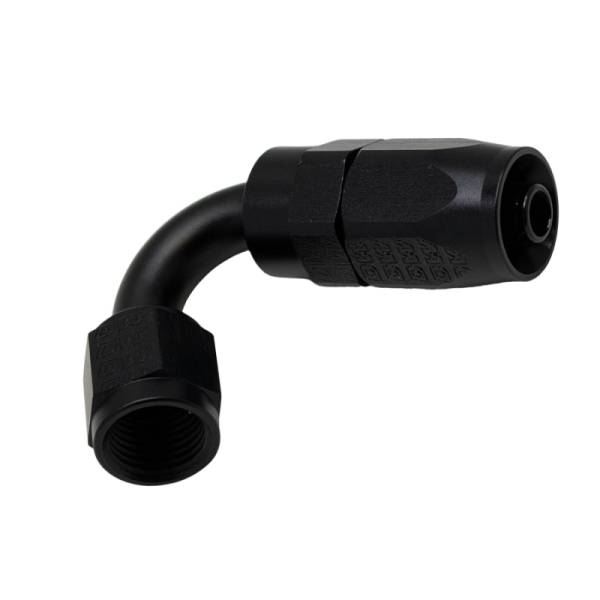 DeatschWerks - DeatschWerks 6 AN Female Flare Swivel 120-Degree Hose End CPE - Anodized Matte Black