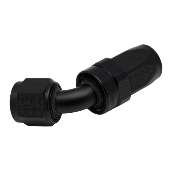 DeatschWerks - DeatschWerks 8 AN Female Flare Swivel 60-Degree Hose End CPE - Anodized Matte Black