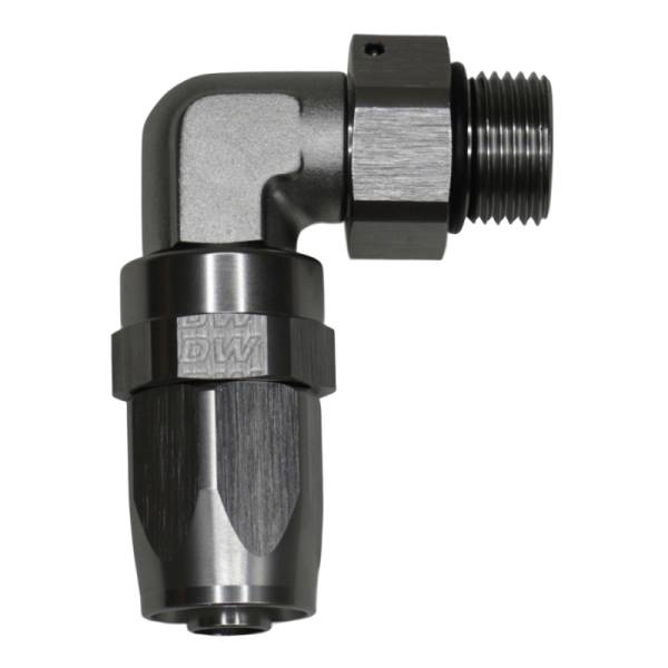 DeatschWerks - DeatschWerks 8AN ORB Female Swivel 90-Degree Hose End CPE - Anodized DW Titanium