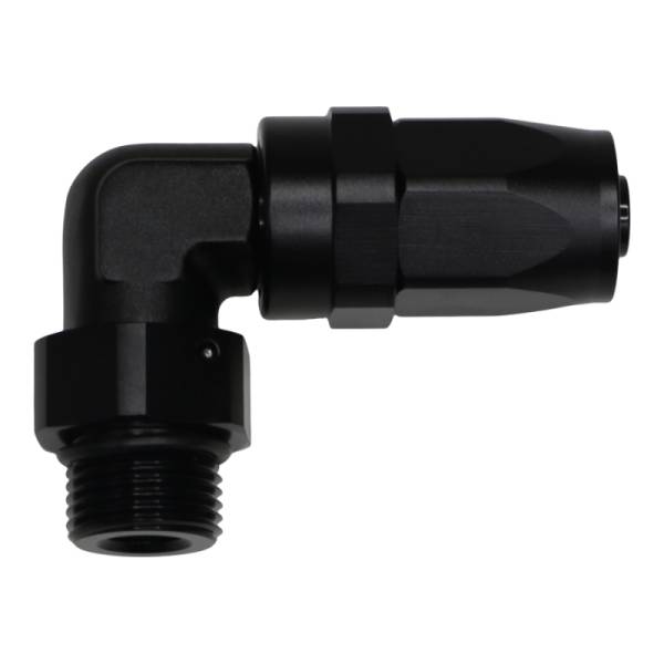 DeatschWerks - DeatschWerks 8AN ORB Female Swivel 90-Degree Hose End CPE - Anodized Matte Black