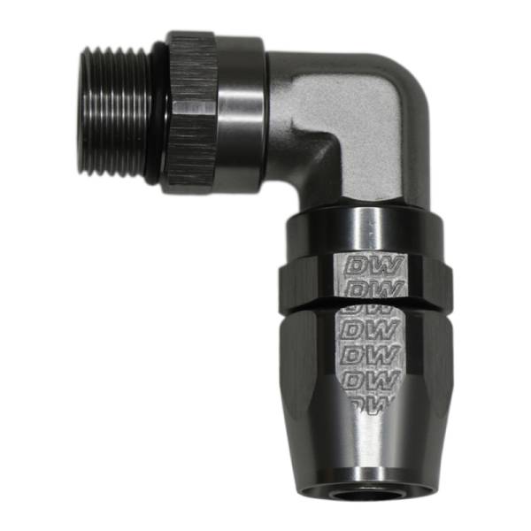 DeatschWerks - DeatschWerks 10AN ORB Female Swivel 90-Degree Hose End CPE - DW Titanium