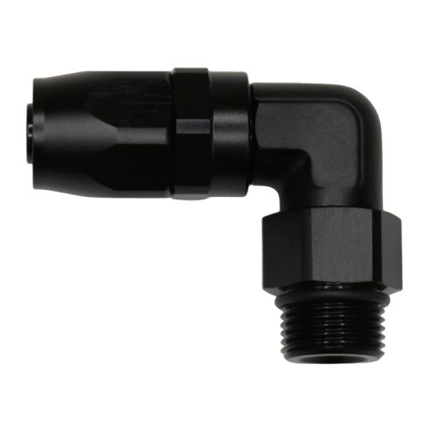 DeatschWerks - DeatschWerks 10AN ORB Female Swivel 90-Degree Hose End CPE - Anodized Matte Black