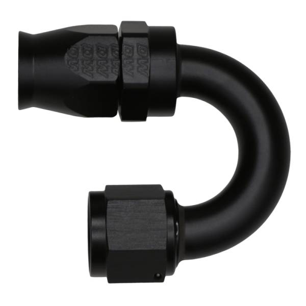 DeatschWerks - DeatschWerks 10AN Female Flare Swivel 180-Degree Hose End CPE - Anodized Matte Black