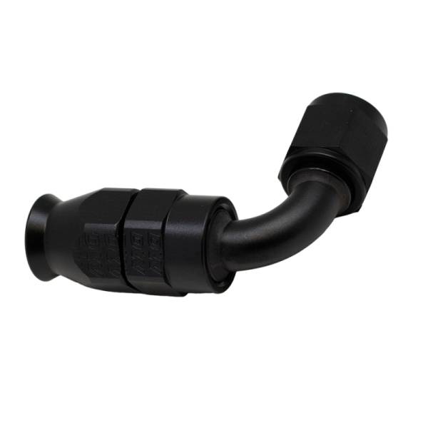 DeatschWerks - DeatschWerks 6AN Female Swivel 90-Degree Hose End PTFE (Incl 1 Olive Insert) - Anodized Matte Black