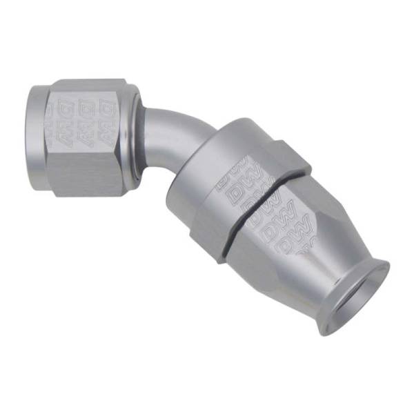 DeatschWerks - DeatschWerks 8AN Female Swivel 45-Degree Hose End PTFE (Incl. 1 Olive Insert)