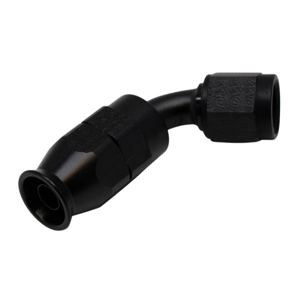 DeatschWerks - DeatschWerks 6 AN Female Flare Swivel 60-Degree Hose End PTFE - Anodized Matte Black