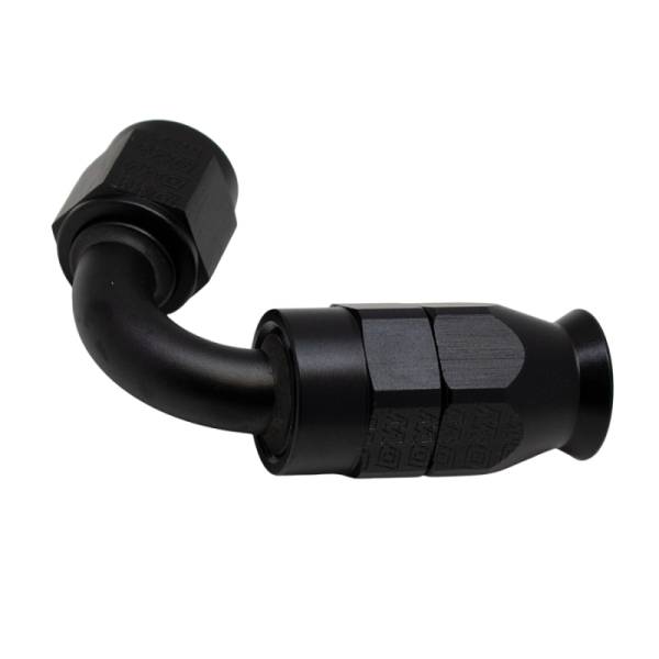 DeatschWerks - DeatschWerks 6 AN Female Flare Swivel 120-Degree Hose End PTFE - Anodized Matte Black