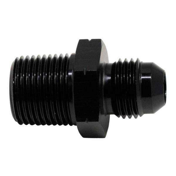 DeatschWerks - DeatschWerks 6AN Male Flare to 3/8in Male NPT Adapter - Anodized Matte Black