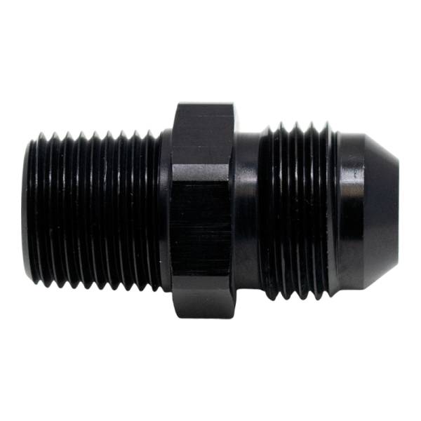 DeatschWerks - DeatschWerks 8AN Male Flare to 3/8in Male NPT Adapter - Anodized Matte Black