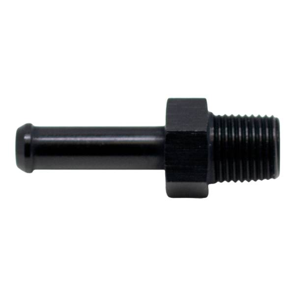 DeatschWerks - DeatschWerks 1/8in NPT Male Thread 1/4in Hose Barb - Anodized Matte Black