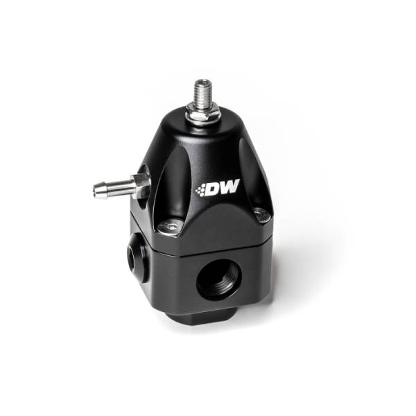 DeatschWerks - DeatschWerks DWR1000c Adjustable Fuel Pressure Regulator Dual 6AN Inlet and 6AN Outlet - Black