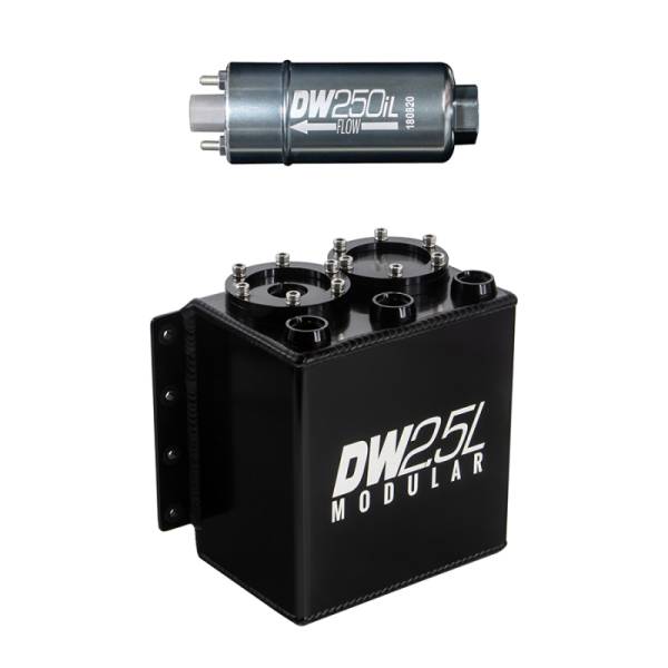 DeatschWerks - DeatschWerks 2.5L Modular Surge Tank (Incl. 1 DW250iL In-Line Fuel Pump)