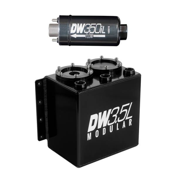 DeatschWerks - DeatschWerks 3.5L Modular Surge Tank (Incl. 1 DW350iL In-Line Fuel Pump)