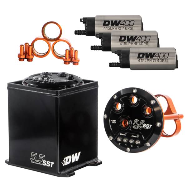 DeatschWerks - DeatschWerks 5.5L Modular Surge Tank Includes 3 DW400 Fuel Pumps