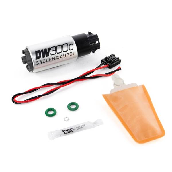 DeatschWerks - DeatschWerks 340lph DW300C Compact Fuel Pump w/ 04+ Lotus Elise/Exige Set Up Kit (w/ Mounting Clips)