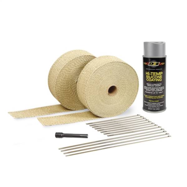 DEI - DEI Exhaust Wrap Kit - Tan Wrap & Aluminum HT Silicone Coating