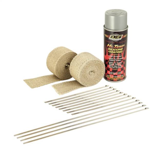 DEI - DEI Powersport Motorcycle Exhaust Wrap Kit - Tan Wrap w/Aluminum HT Silicone Coating