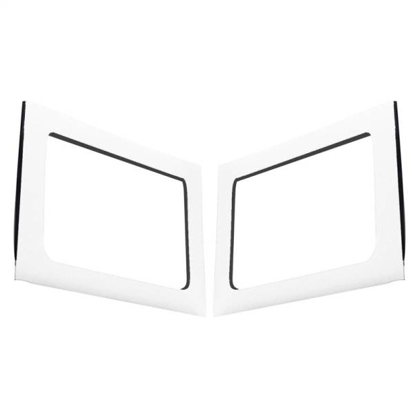 DEI - DEI 11-18 Jeep Wrangler JK 4-Door Boom Mat Rear Side Window Trim - 2 Piece - White