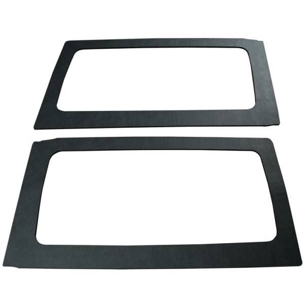 DEI - DEI 11-18 Jeep Wrangler JK 2-Door Boom Mat Rear Side Window Trim - 2 Piece - Black Leather Look