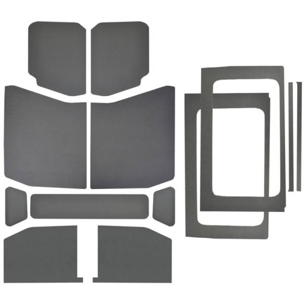 DEI - DEI 18-23 Jeep Wrangler JL 4-Door Boom Mat Complete Headliner Kit - 13 Piece - Gray Leather Look