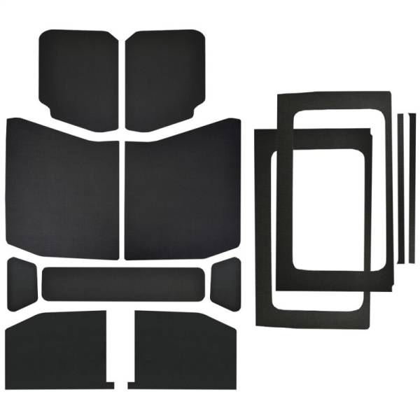 DEI - DEI 18-23 Jeep Wrangler JL 4-Door Boom Mat Complete Headliner Kit - 13 Piece - Black Leather Look