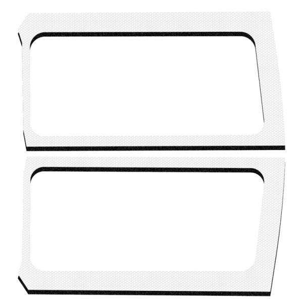 DEI - DEI 18-23 Jeep Wrangler JL 2-Door Boom Mat Rear Side Window Trim - 2 Piece - White