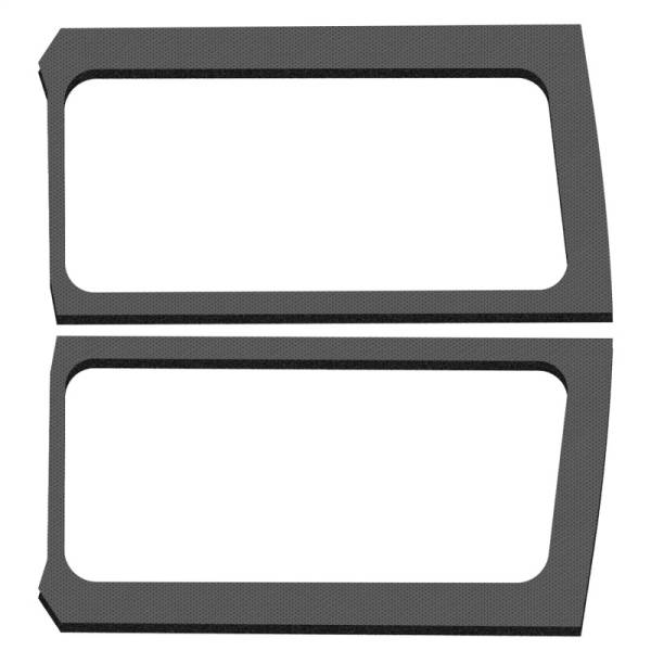 DEI - DEI 18-23 Jeep Wrangler JL 2-Door Boom Mat Rear Side Window Trim - 2 Piece - Gray Leather Look