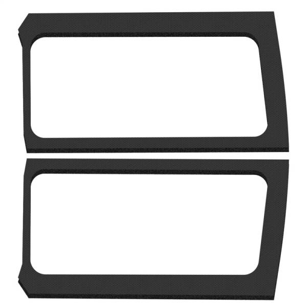 DEI - DEI 18-23 Jeep Wrangler JL 2-Door Boom Mat Rear Side Window Trim - 2 Piece - Black Leather Look