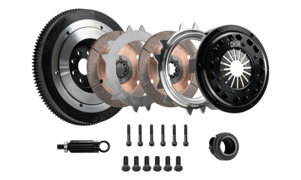 DKM Clutch - DKM Clutch BMW E34/E36/E39/E46/Z3 (6 Cyl) Ceramic Twin Disc MR Clutch w/Flywheel (650 ft/lbs Torque)