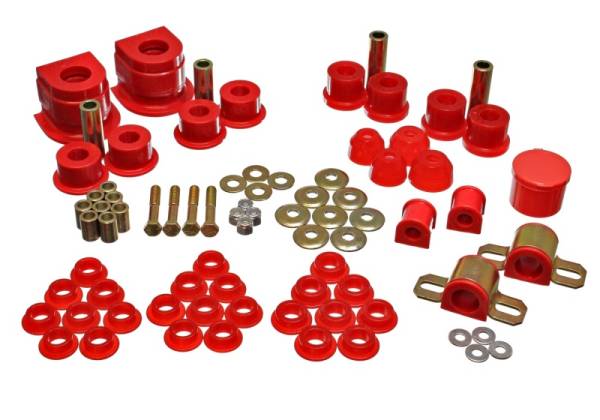 Energy Suspension - Energy Suspension 86-91 Mazda RX7 Red Hyper-Flex Master Bushing Set