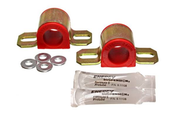 Energy Suspension - Energy Suspension 86-91 Mazda RX7 Red 24mm Front Sway Bar Bushings - 11.5104R