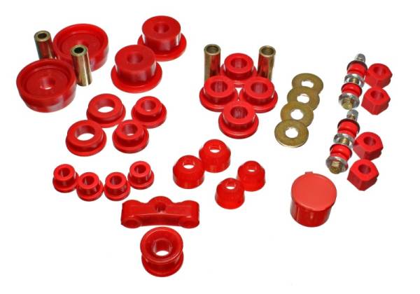 Energy Suspension - Energy Suspension 84-87 Honda Civic/CRX Red Hyper-Flex Master Bushing Set