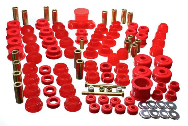 Energy Suspension - Energy Suspension 88-91 Honda Civic/CRX Red Hyper-Flex Master Bushing Set