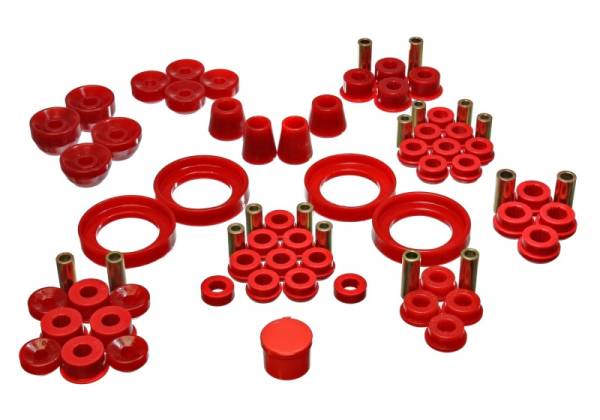 Energy Suspension - Energy Suspension 92-96 Honda Prelude Red Hyper-Flex Master Bushing Set