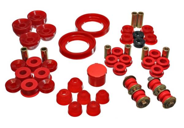 Energy Suspension - Energy Suspension 90-93 Honda Accord/Odyssey Red Hyper-Flex Master Bushing Set