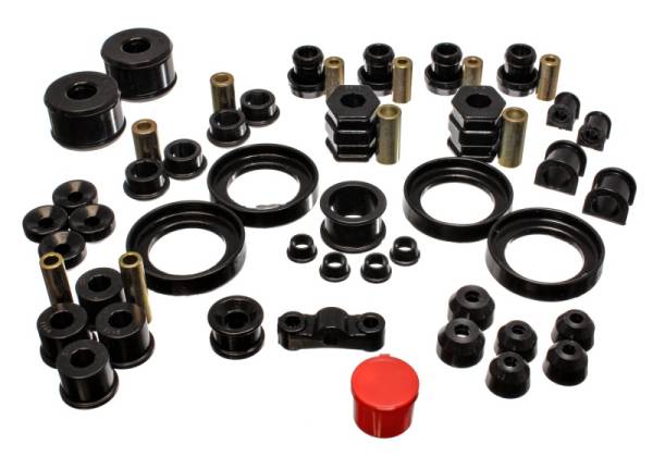 Energy Suspension - Energy Suspension 99-00 Honda Civic Si Black Hyper-Flex Master Bushing Set