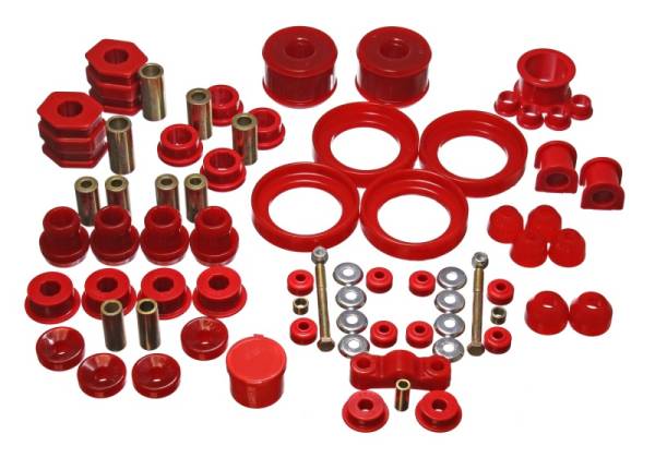 Energy Suspension - Energy Suspension 96-00 Honda Civic/CRX Red Hyper-Flex Master Bushing Set