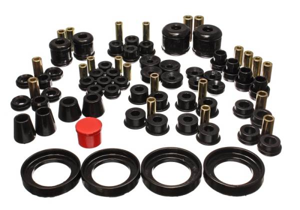 Energy Suspension - Energy Suspension 97-01 Honda Prelude (Type SH Only) Black Hyper-Flex Master Bushing Set