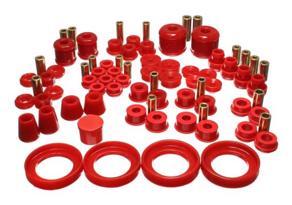 Energy Suspension - Energy Suspension 97-01 Honda Prelude (Type SH only) Red Hyper-Flex Master Bushing Set