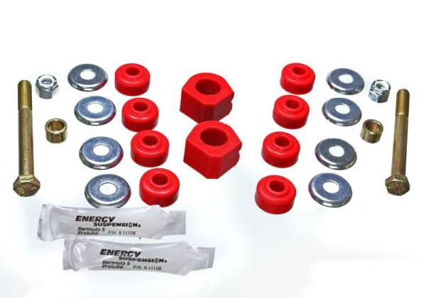 Energy Suspension - Energy Suspension 84-87 Honda Civic/CRX Red 18mm Front Sway Bar Bushings (Sway Bar link bushings and