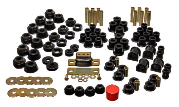 Energy Suspension - Energy Suspension 87-95 Jeep Wrangler YJ Black Hyper-Flex Master Bushing Set