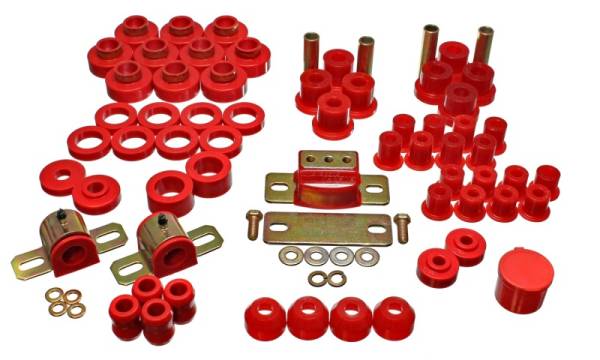 Energy Suspension - Energy Suspension 80-86 Jeep CJ7 Red Hyper-Flex Master Bushing Set