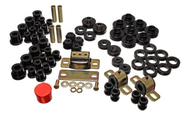 Energy Suspension - Energy Suspension 76-79 Jeep CJ/CJ7 Black Hyper-Flex Master Bushing Set